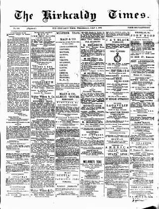 cover page of Kirkcaldy Times published on July 6, 1892