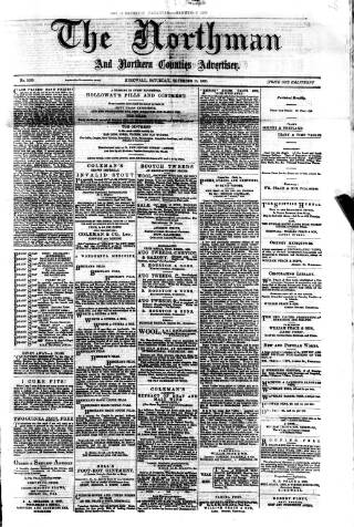 cover page of Northman and Northern Counties Advertiser published on November 15, 1890