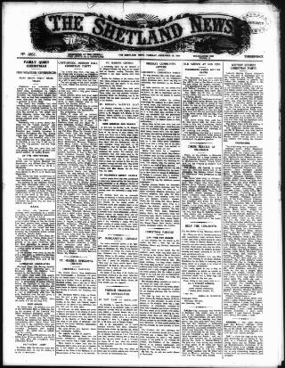 cover page of Shetland News published on December 30, 1958