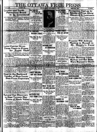 cover page of Ottawa Free Press published on September 18, 1908