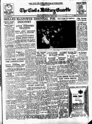 cover page of Civil & Military Gazette (Lahore) published on May 29, 1961