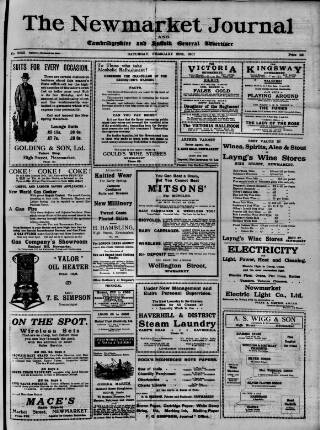 cover page of Newmarket Journal published on February 28, 1931