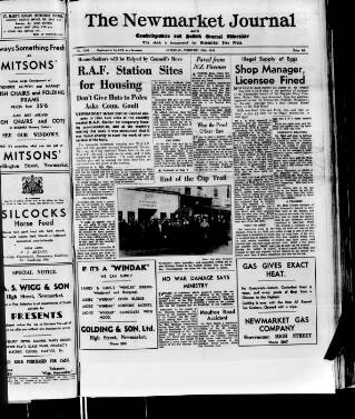 cover page of Newmarket Journal published on February 28, 1948