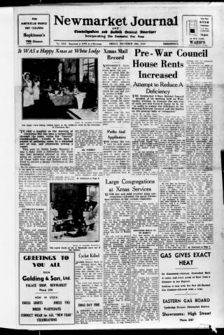 cover page of Newmarket Journal published on December 30, 1949