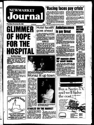cover page of Newmarket Journal published on November 30, 1989