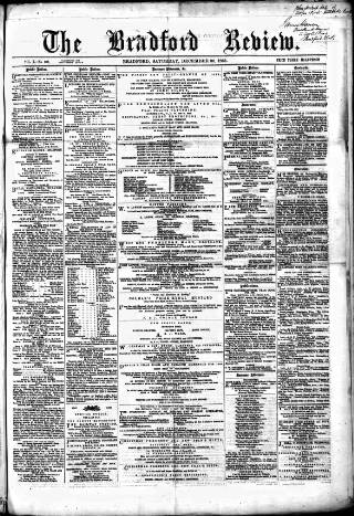cover page of Bradford Review published on December 30, 1865