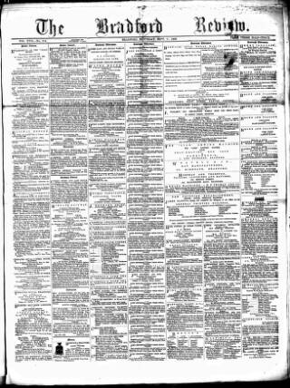 cover page of Bradford Review published on September 18, 1869
