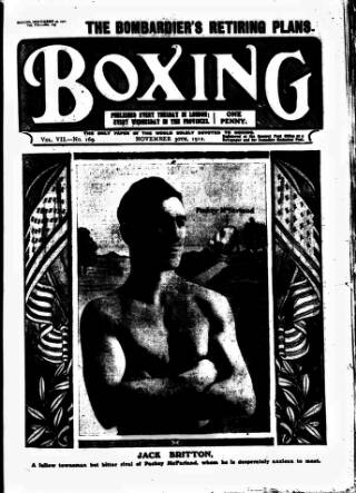 cover page of Boxing published on November 30, 1912