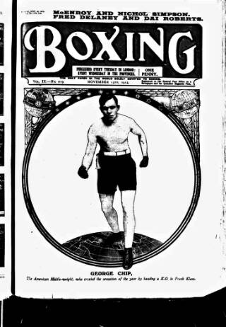 cover page of Boxing published on November 15, 1913