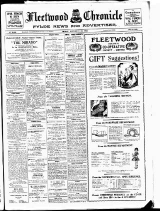 cover page of Fleetwood Chronicle published on November 30, 1928