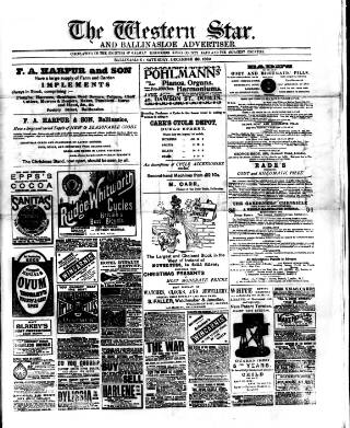 cover page of Western Star and Ballinasloe Advertiser published on December 30, 1899