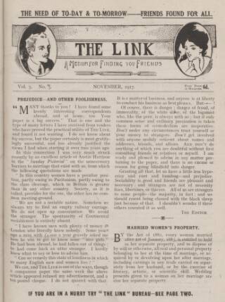 cover page of Link published on November 1, 1917