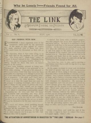 cover page of Link published on July 1, 1918