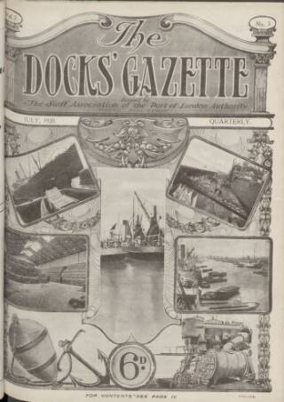 cover page of Docks' Gazette published on July 1, 1920