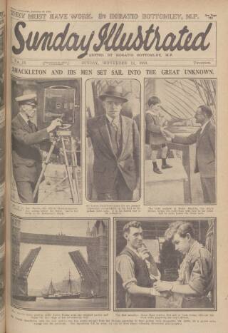 cover page of Sunday Illustrated published on September 18, 1921