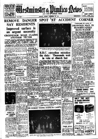 cover page of Westminster & Pimlico News published on November 30, 1951
