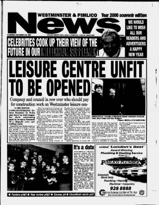 cover page of Westminster & Pimlico News published on December 30, 1999