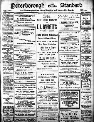 cover page of Peterborough Standard published on February 28, 1914