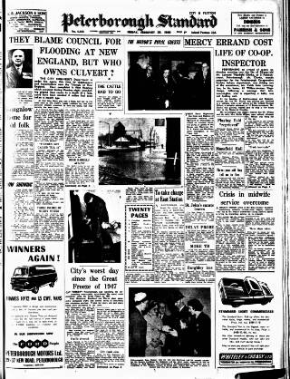 cover page of Peterborough Standard published on February 28, 1958