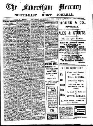 cover page of Faversham Times and Mercury and North-East Kent Journal published on December 30, 1916