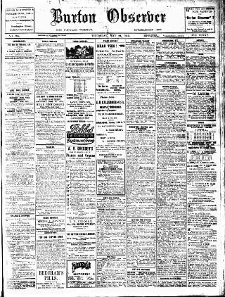 cover page of Burton Observer and Chronicle published on May 29, 1913