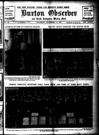 cover page of Burton Observer and Chronicle published on November 15, 1919