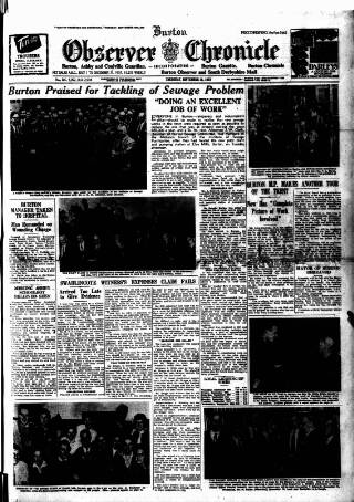 cover page of Burton Observer and Chronicle published on September 18, 1958