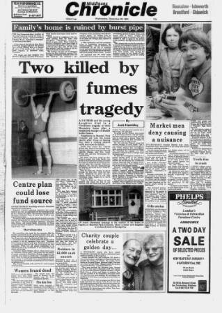 cover page of Middlesex Chronicle published on December 30, 1981