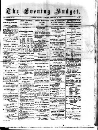 cover page of Budget (Jamaica) published on February 28, 1888
