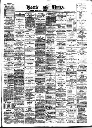 cover page of Bootle Times published on February 28, 1885