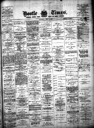 cover page of Bootle Times published on July 6, 1889