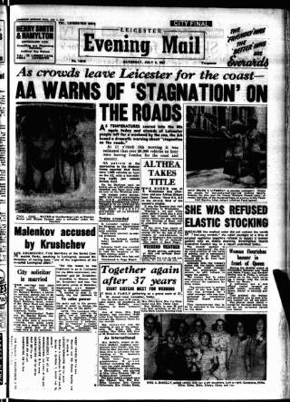 cover page of Leicester Evening Mail published on July 6, 1957