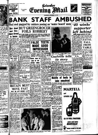 cover page of Leicester Evening Mail published on November 15, 1961