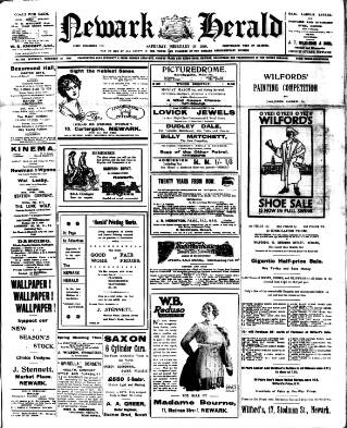 cover page of Newark Herald published on February 28, 1920