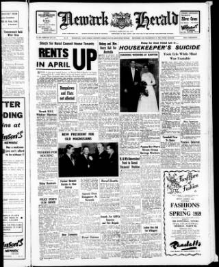 cover page of Newark Herald published on February 28, 1959