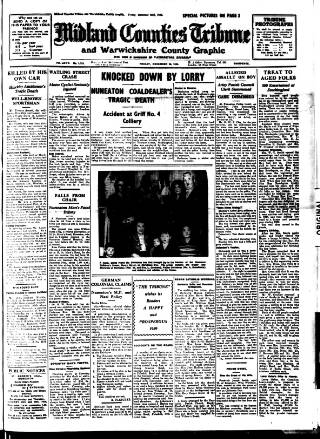 cover page of Midland Counties Tribune published on December 30, 1938