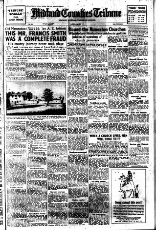 cover page of Midland Counties Tribune published on July 6, 1956