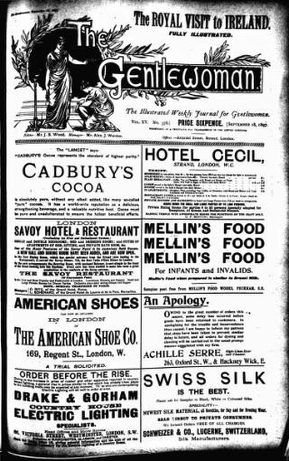 cover page of Gentlewoman published on September 18, 1897