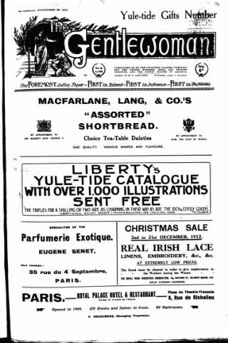 cover page of Gentlewoman published on November 30, 1912