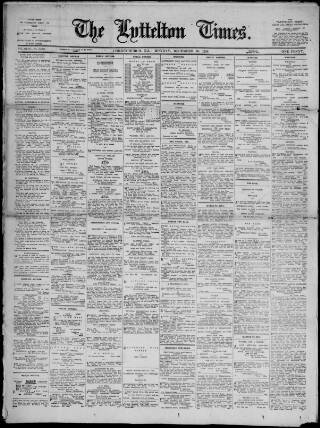 cover page of Lyttelton Times published on December 30, 1918