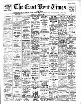 cover page of East Kent Times and Mail published on December 30, 1953