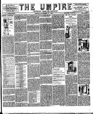 cover page of Empire News & The Umpire published on November 30, 1890