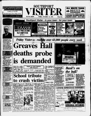 cover page of Southport Visiter published on November 15, 1991