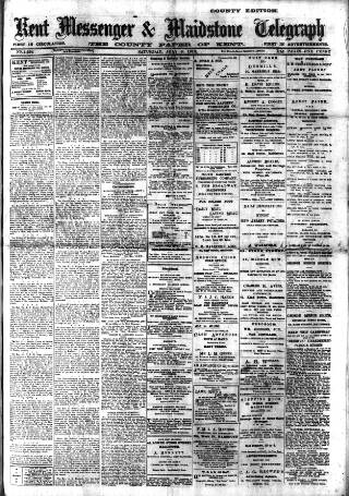 cover page of Kent Messenger published on July 6, 1912