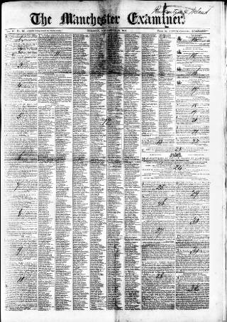 cover page of Manchester Examiner published on November 30, 1847