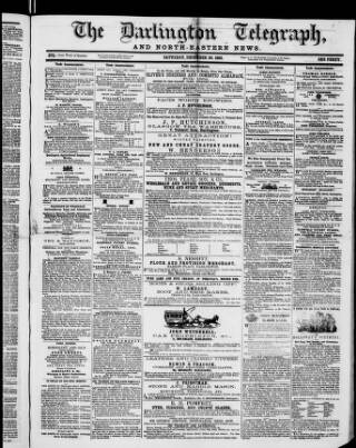 cover page of Darlington Telegraph published on December 26, 1863