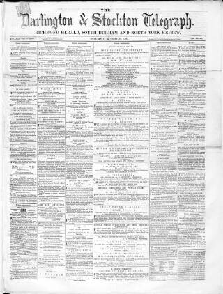 cover page of Darlington & Richmond Herald published on November 30, 1867