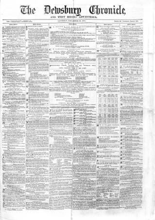 cover page of Dewsbury Chronicle and West Riding Advertiser published on December 30, 1871