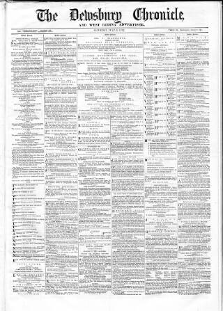 cover page of Dewsbury Chronicle and West Riding Advertiser published on July 6, 1872