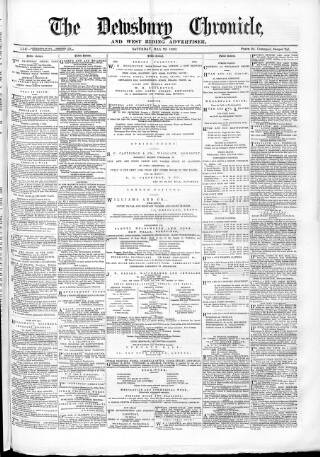 cover page of Dewsbury Chronicle and West Riding Advertiser published on May 29, 1880